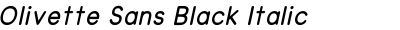 Olivette Sans Black Italic